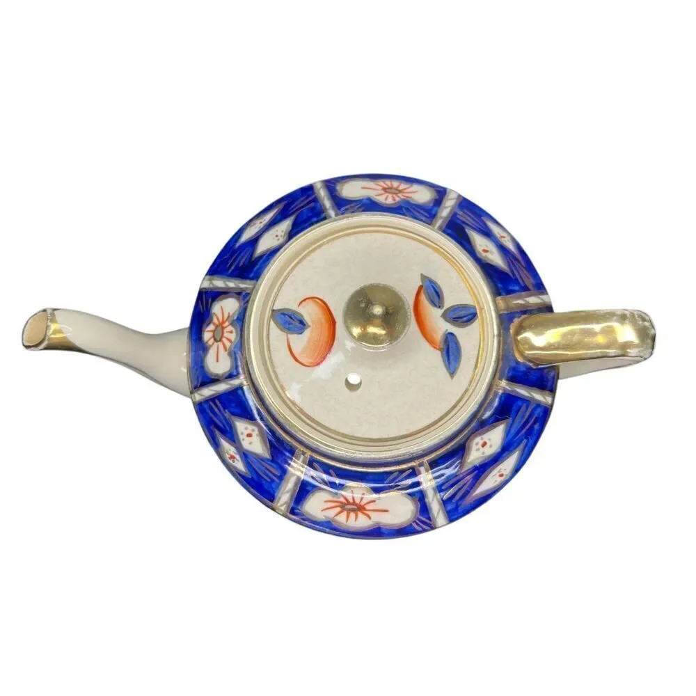 ARTHUR WOOD‎ ENGLAND TEAPOT IMARI GAUDY WELSH VINTAGE 3783